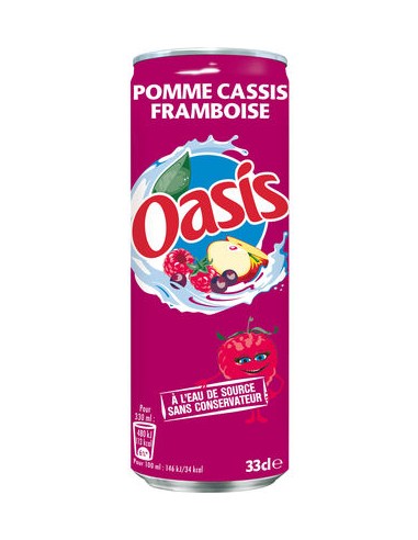 Cans Oasis Fraise-Framb. 33CL
