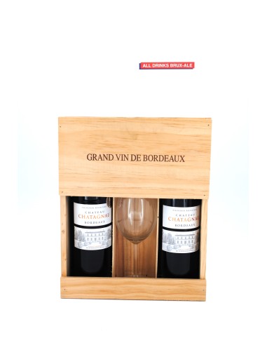 Coffret Chateau Chatagneau 2Bt+verre