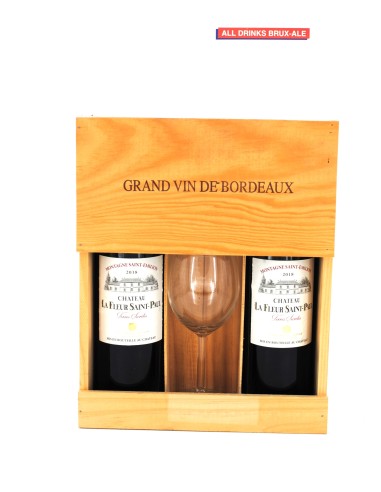 Coffret Chateau St Paul 2 Bouteilles + verre