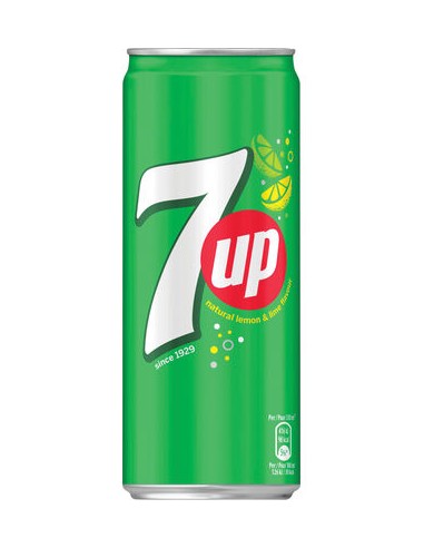 SEVEN UP REGULAR SLEEK CANS 33CL - 4X6