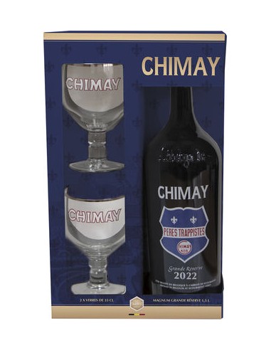 Coffret Chimay Magnum 1,5L + 2 verres
