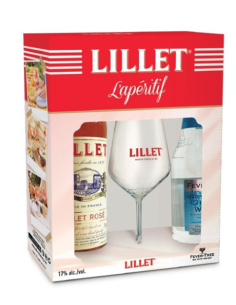 Lillet Rosé Giftpack 17° 0.75L 1BT + 1 VERRE + 1 FEVER TREE