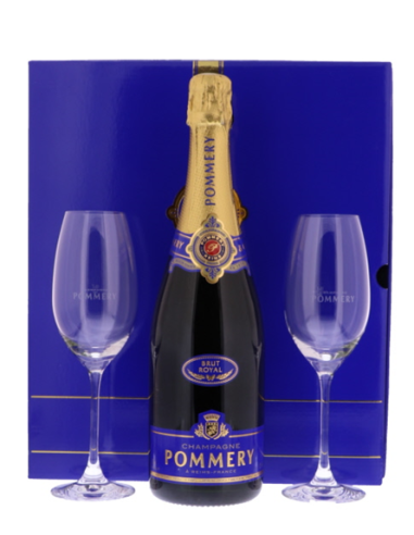 Pommery Brut Royal + 2 Flûtes - 0.75L-1x