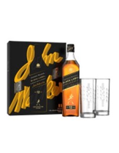 Johnnie Walker Black Label + 2 verres