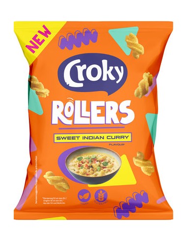 Croky ROLLERS Indian curry 9x100Gr