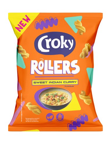 Croky ROLLERS Indian curry 9x100Gr