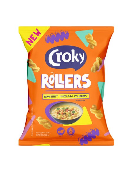 Croky ROLLERS Indian curry 9x100Gr