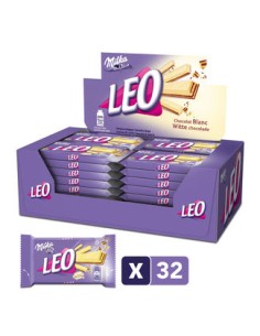 MILKA LEO GAUFRETTES AU CHOCOLAT BLANC 33,3GR - 1x32 pcs