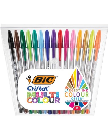 Bic stylo bille Cristal 15PCS