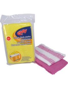 MULTY 2 LAVETTES COTON COULEUR (OV 12) - 1X