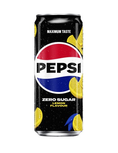 PEPSI ZERO LEMON SLEEK CANS 33CL - 4X6