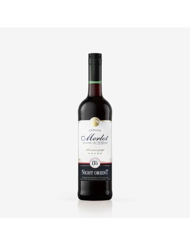 NIGHT ORIENT  VIN ROUGE MERLOT 75 CL  SANS ALCOOL