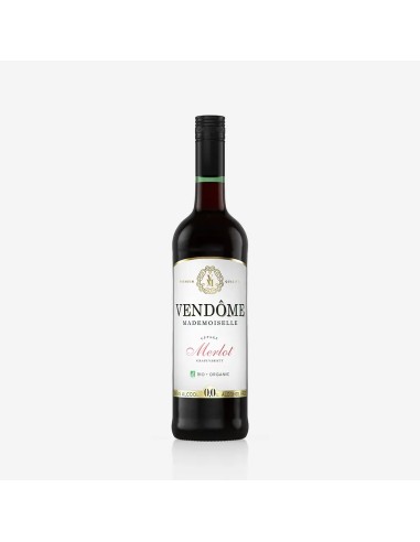 VENDÔME MADEMOISELLE   VIN ROUGE MERLOT BIO 75 CL  SANS ALCOOL