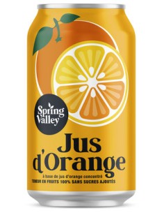 Cans SpringValley Orange 33Cl 1X24