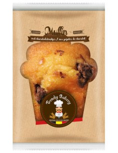 MUFFIN VANILLE AUX PEPITES DE CHOCOLAT 55GR - 1X17PC  -...
