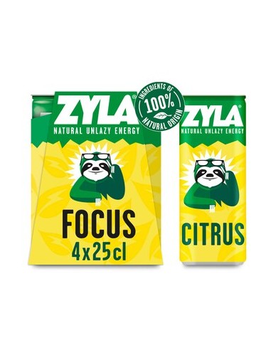 ZYLA FOCUS CITRUS CANS 25CL (1X4)