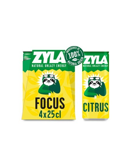 ZYLA FOCUS CITRUS CANS 25CL (1X4)