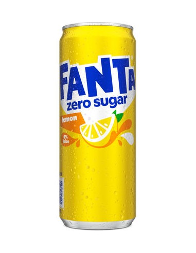 Fanta ZERO LEMON 33CL CANS - 1X24 PC (SUR COMMANDE)