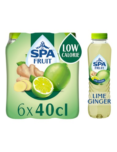Spa Fruit Lime-ginger PET 40CL 4x6