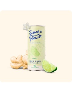 Drink a Flower Citron vert, gingembre, jasmin 12X25CL