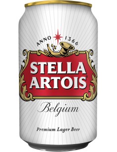 STELLA ARTOIS PILS 5,2° CANS 33CL - 4X6