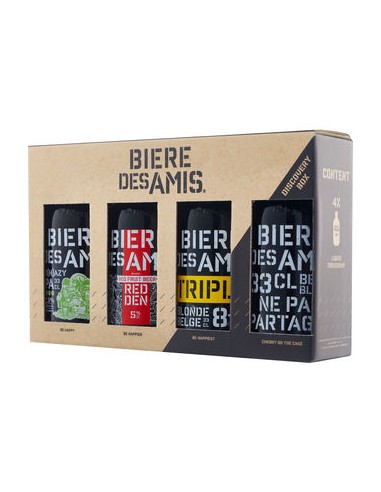 COFFRET BIERE DES AMIS IPA/REDDEN/TRIPLE/NORMAL OW 4X33CL