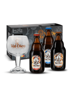 COFFRET VAL DIEU 3X33CL+1 VERRE-1X 2