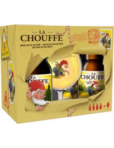 COFFRET LA CHOUFFE 8° VC 4X33CL + 1 VERRE