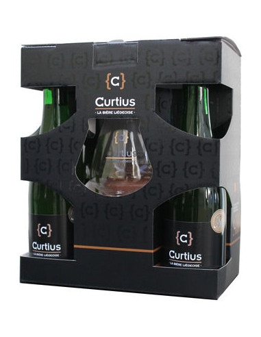 COFFRET CURTIUS 4 BOUTEILLES 7° OW 37,5CL + VERRE-1x