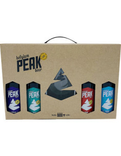 COFFRET BOUTEILLES PEAK OW ASSORTIMENT 4X33CL + VERRE - 1X