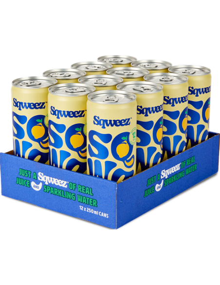 SQWEEZ LEMON GINGER BIO CANS 25CL - 1X12PCS