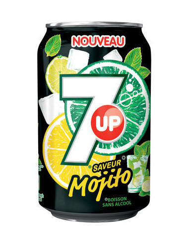 SEVEN UP FREE MOJITO SLEEK CANS 33CL - 4X6