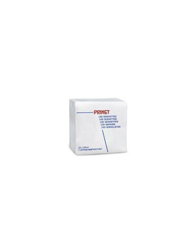 PRINET SERVIETTES BLANCHE 1 PLI 100P -1x