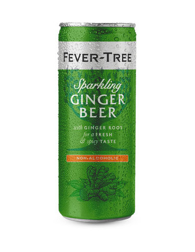 FEVER TREE SPARKLING GINGER BEER CANS 25CL-1x12pcs