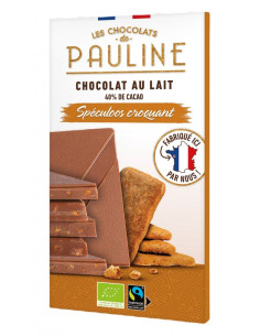CHOCOLAT AU LAIT Spéculoos Pauline - 80 gr - X 1
