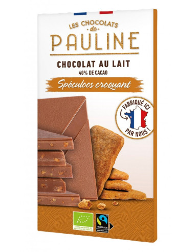 CHOCOLAT AU LAIT Spéculoos Pauline - 80 gr - X 1