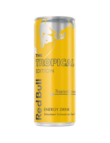 RED BULL TROPICAL EDITION CANS 25CL- (X 12)
