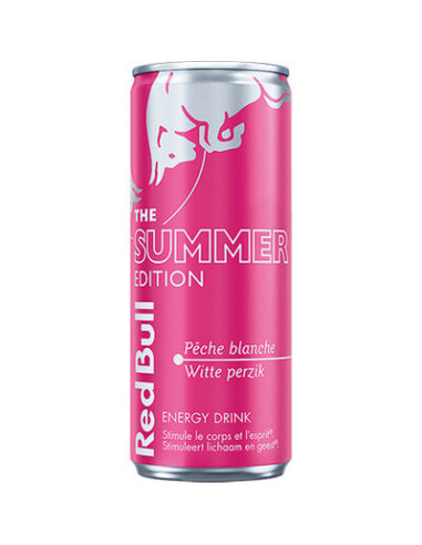 RED BULL SUMMER EDITION WHITE PEACH CANS 25CL (24x)