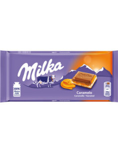 MILKA TABLETTE DE CHOCOLAT AU LAIT CARAMEL 100GR