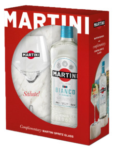 Martini Bianco  + Verre 14.5° 0.75L - 1x