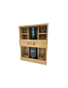 PEAK Coffret Bois 1X 2L+4 verres