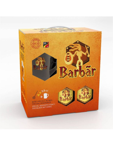 COFFRET BARBAR BLONDE 4X33CL + 1 VERRE - 1x