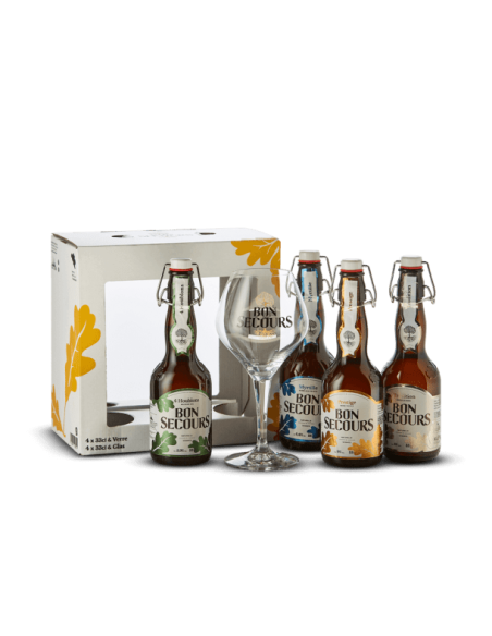 Coffret Bon Secours 4 bières+1 verre -1xpc