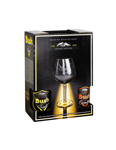 COFFRET Bush Caractère Triple 4X33CL + 1 Verre...