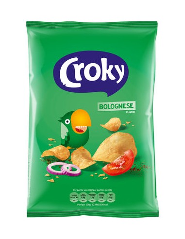 CROKY CHIPS BOLOGNESE VEGAN S/G 100GR-1x