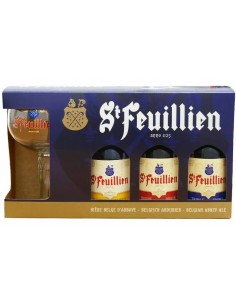 Coffret St Feuillien Blonde/Brune/Triple 3x33cl +1 verre-1pc