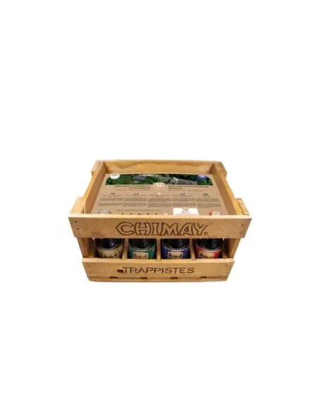 Casier Bois Chimay 10X33CL +2Verres-1pcs