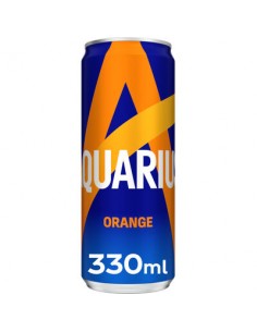 AQUARIUS ORANGE SLEEK CANS 33CL -1x24pcs