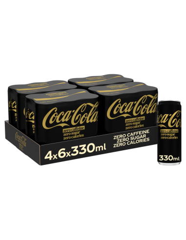 COCA COLA ZERO S/CAF CANS 33CL - 4X6