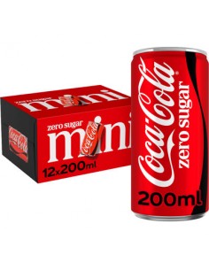 COCA COLA ZERO MINI CANS 200ML - 2X12